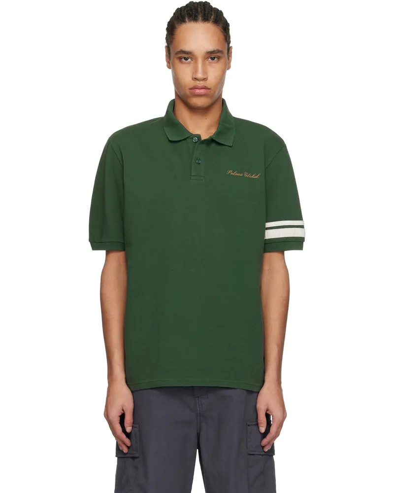 Palmes Green 'Global' Pique Polo Dark