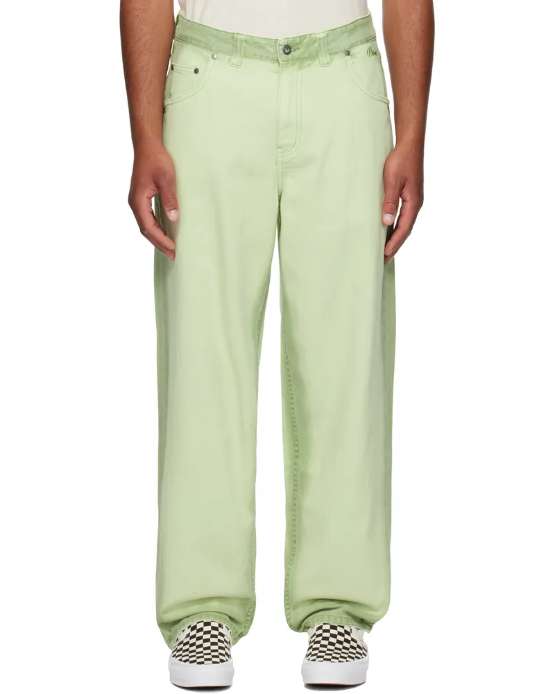 Dime Green Classic Baggy Jeans Matcha