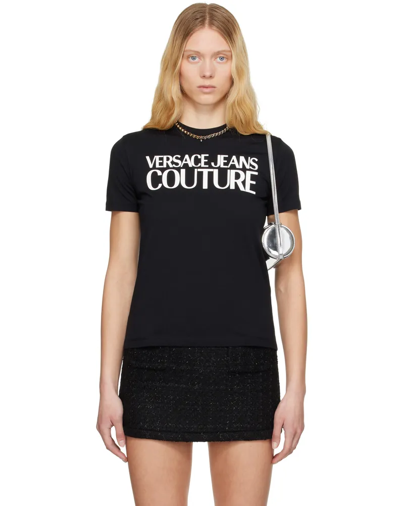 Versace Jeans Black Screen-Printed T-shirt E899