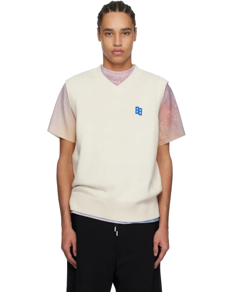 Adererror Off-White Significant TRS Tag Knit 01 Vest Oatmeal