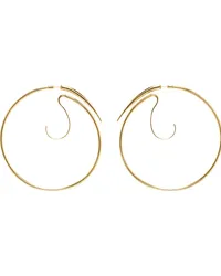 PANCONESI Gold Spina Upside Down XL Hoop Earrings Brass