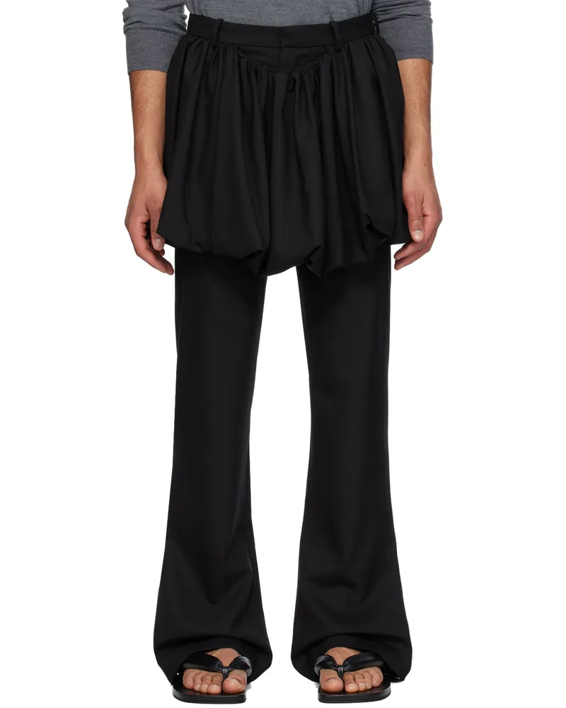 AARON ESH SSENSE Exclusive Black Trousers Black