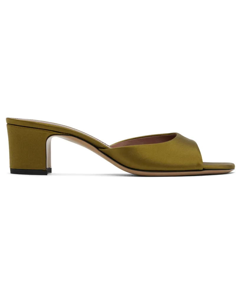 Paris Texas Green Lara Mule 50 Heeled Sandals Oil