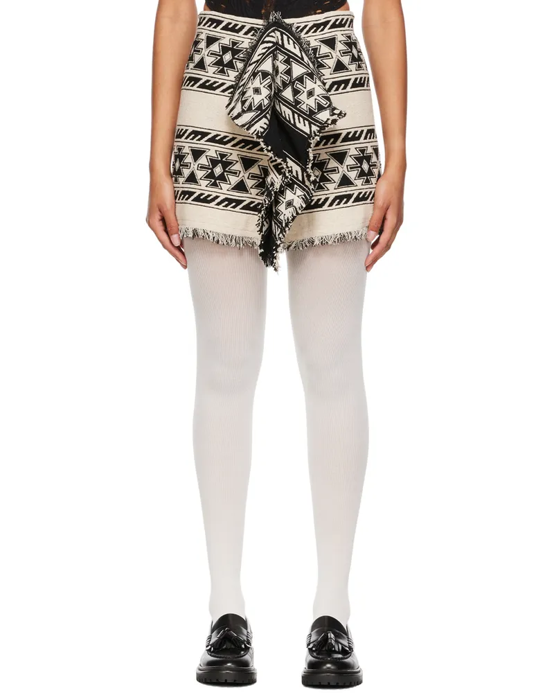 Étoile Isabel Marant Black & Off-White Jiloa Miniskirt Ecbk