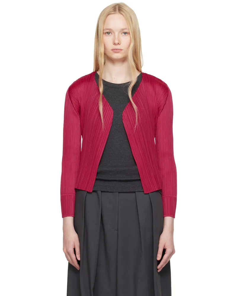 Issey Miyake Pink New Colorful Basics 4 Cardigan 23