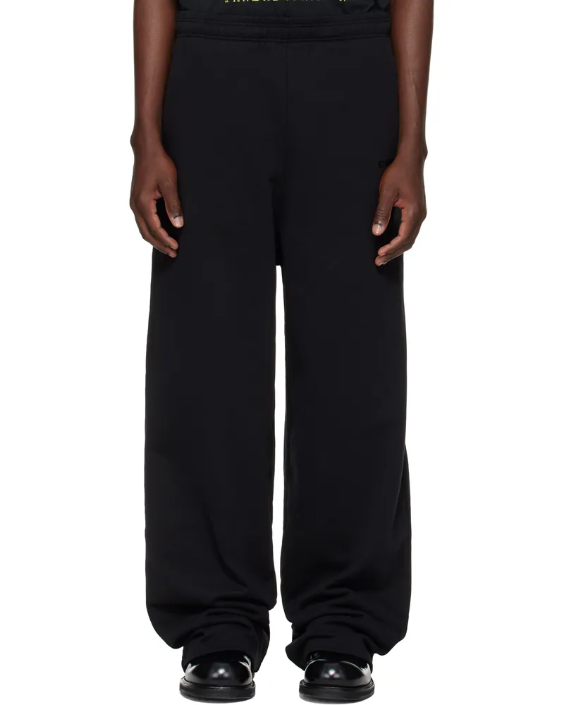 VETEMENTS Black Logo Baggy Sweatpants Black