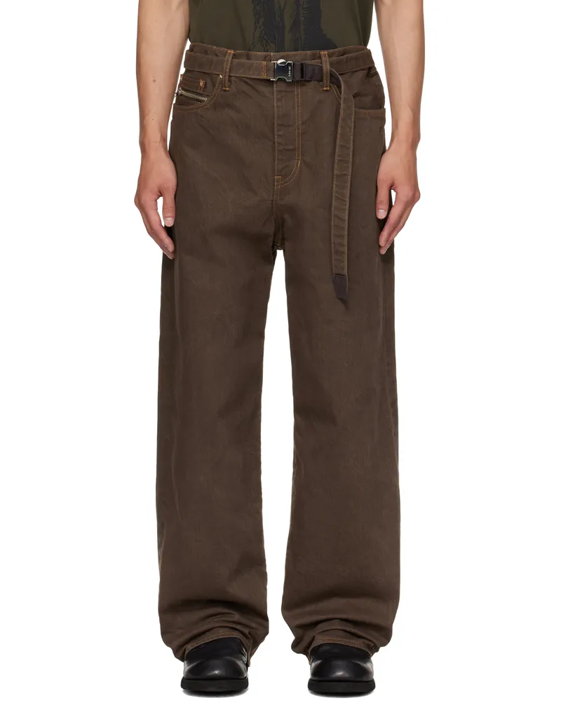 Sacai Brown Belted Jeans 601