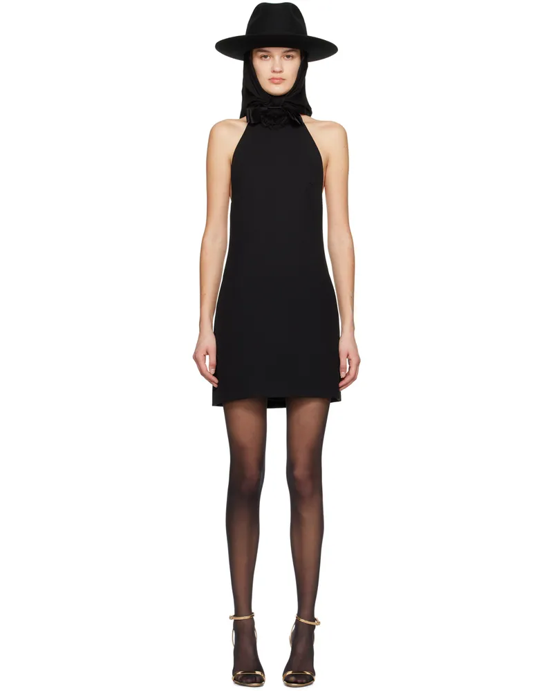 Dolce & Gabbana Black Halter Neck Minidress N0000