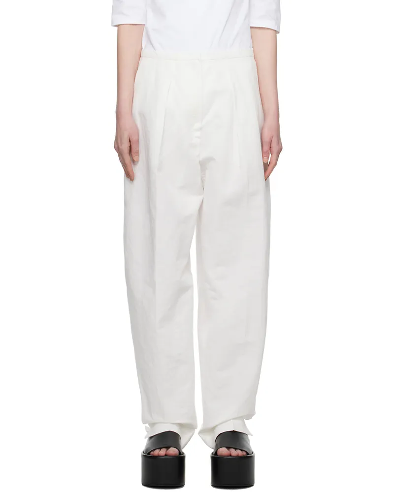SPORTMAX White Turbigo Trousers 001