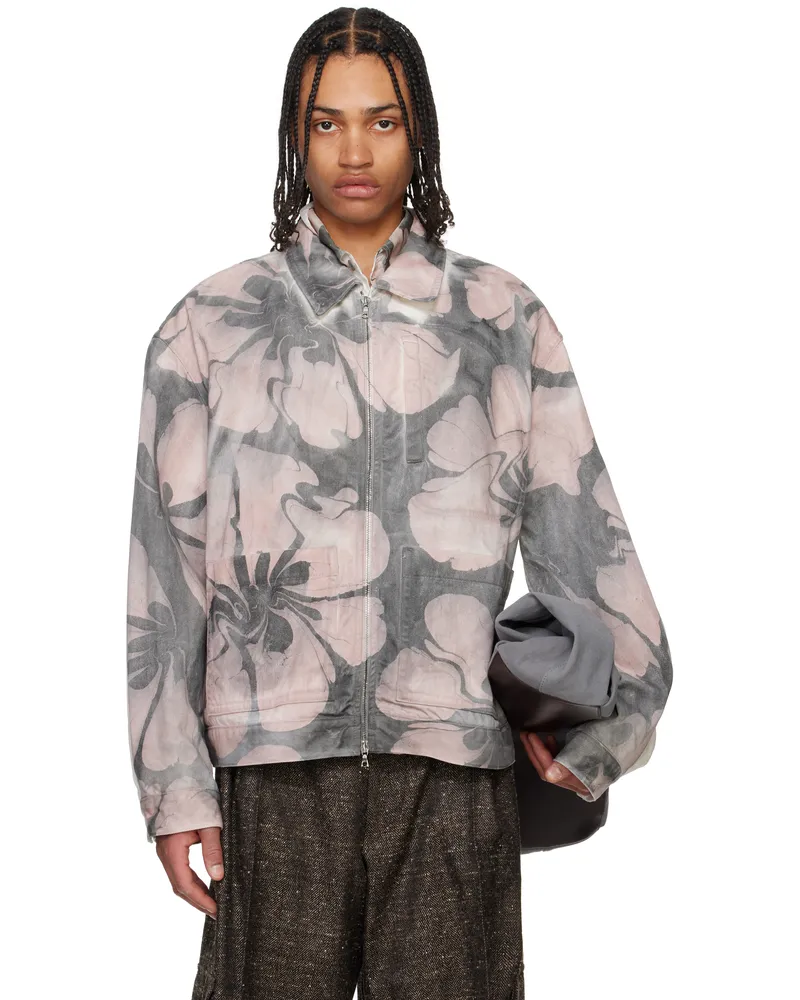 Dries van Noten Gray & White Printed Jacket 975