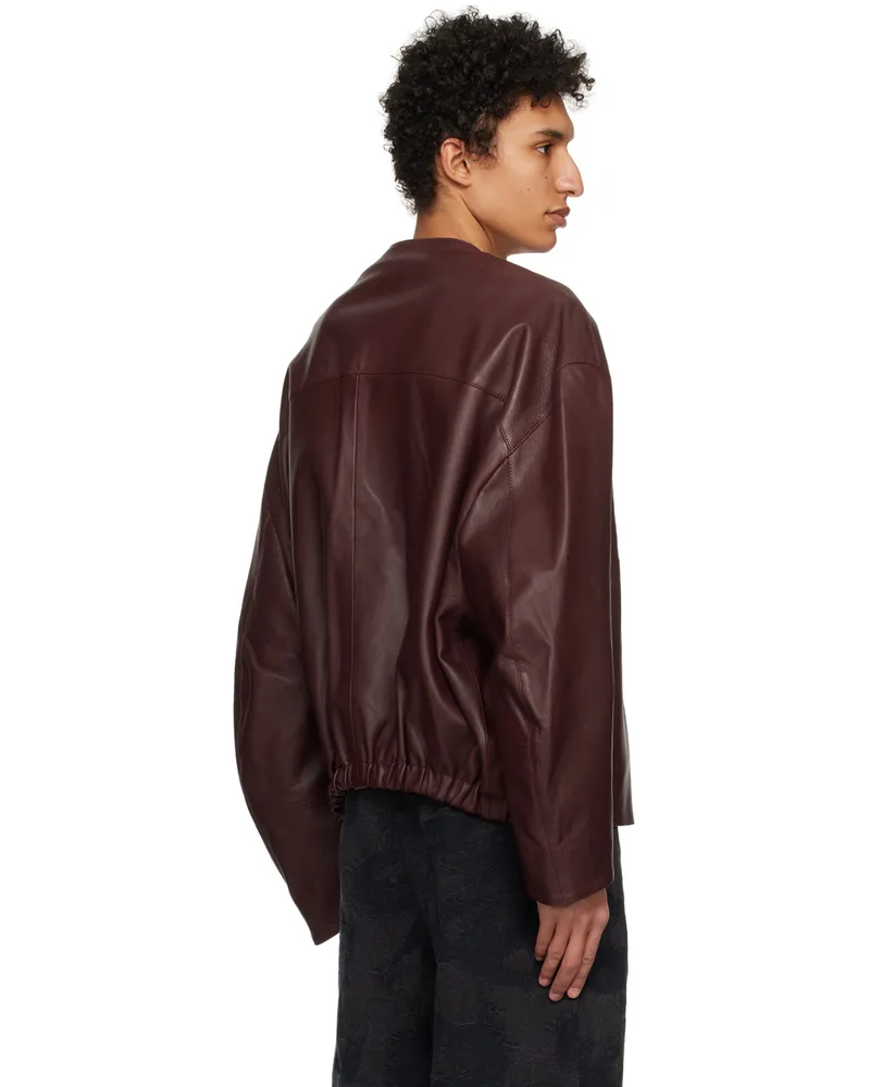 T/SEHNE ASYMMETRIC LEATHER JACKET 【公式通販】