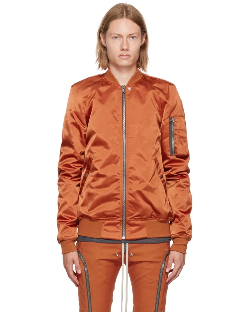 Rick Owens Orange Flight Bomber Jacket 53