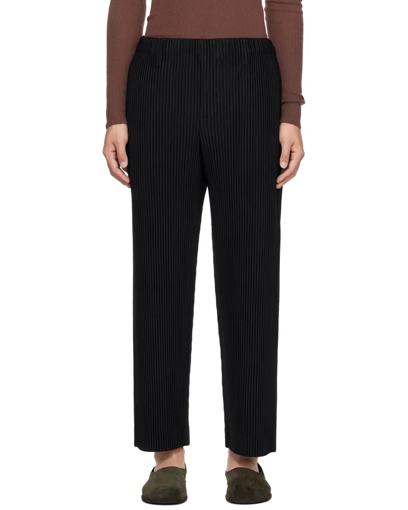 Issey Miyake Black Tailored Pleats 2 Trousers 15-black