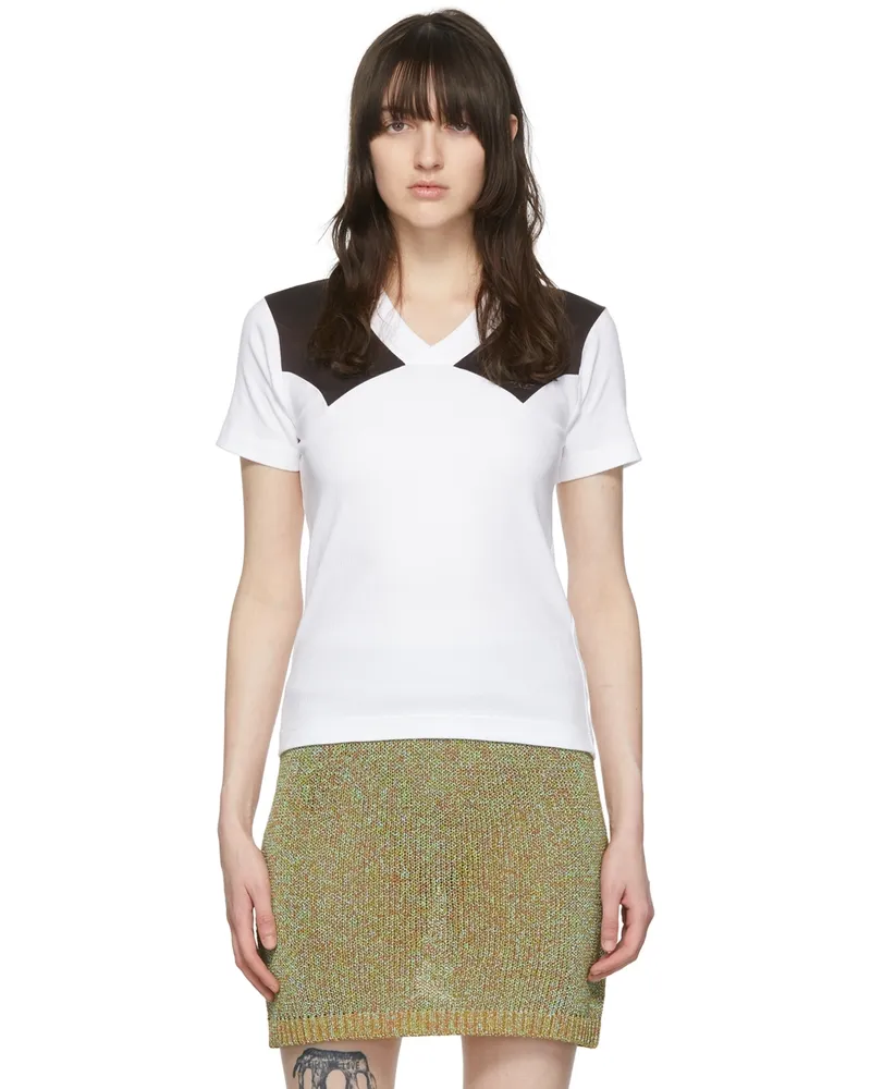 Maiden Name SSENSE Exclusive White Fiona T-Shirt Chocolate