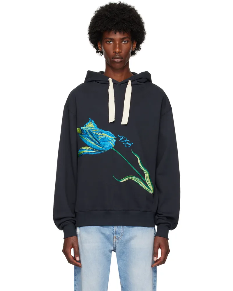 Andersson Bell Black Essential 'ADSB' Fiore Hoodie Charcoal