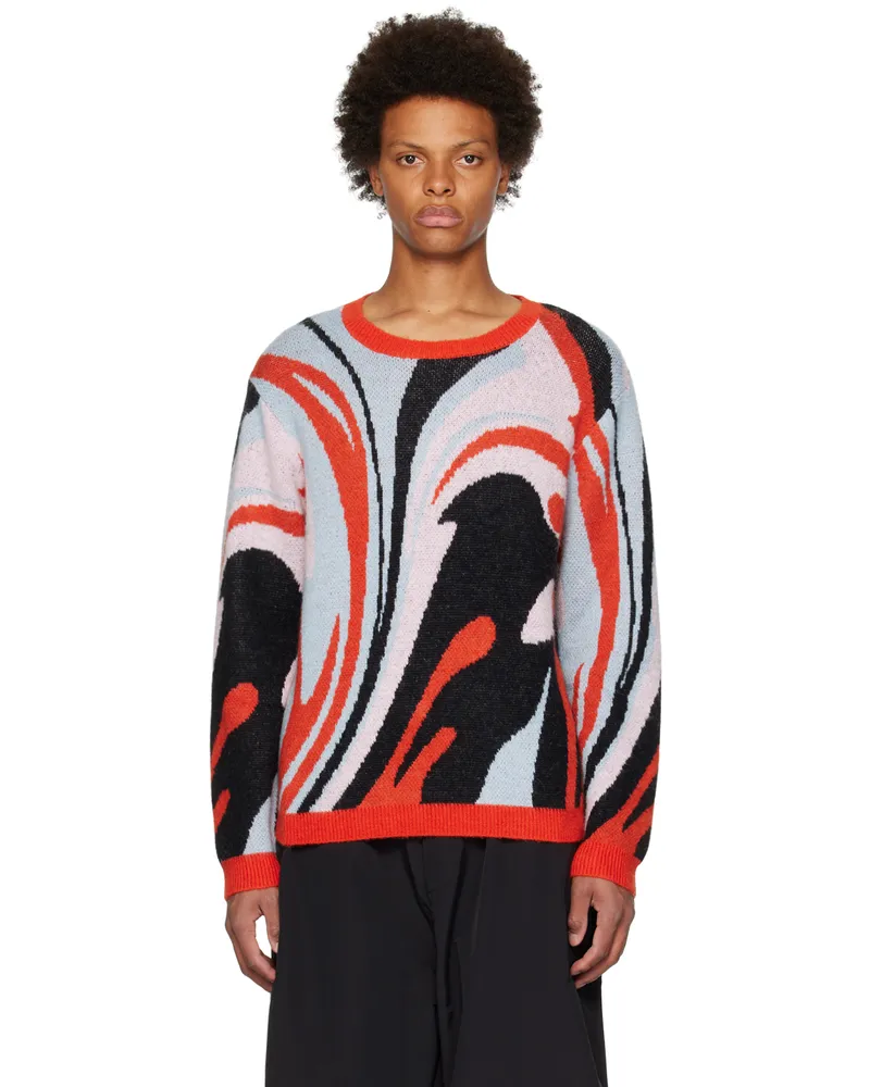 RTA Red Graphic Sweater Swirl