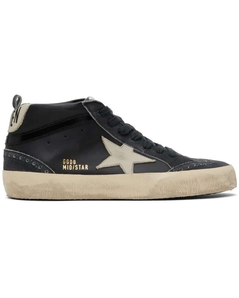Golden Goose Black Mid Star Sneakers Black