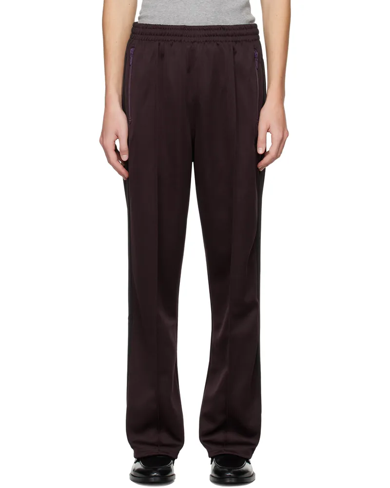 NEEDLES Purple Poly Smooth Track Pants A-dk.purple