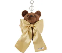 Brown Bow Teddy Keychain