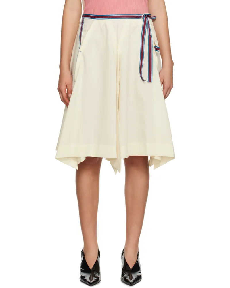 Issey Miyake Off-White Zoetrope Midi Skirt 02