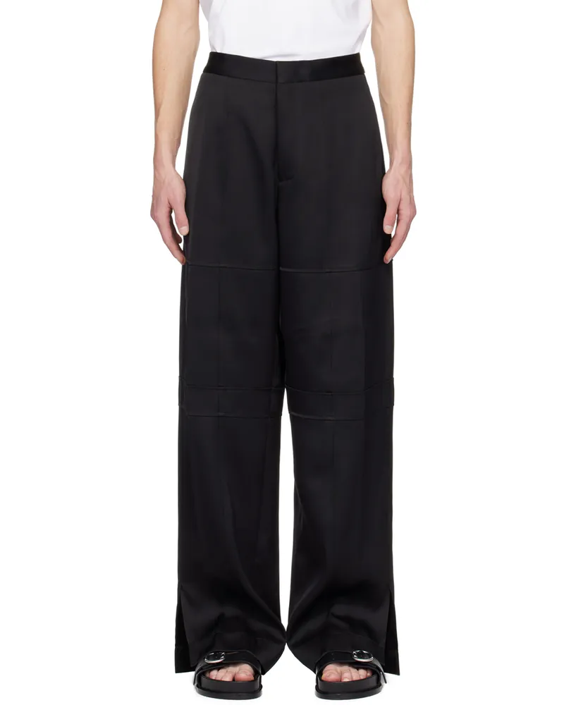 Jil Sander Black Paneled Trousers 001