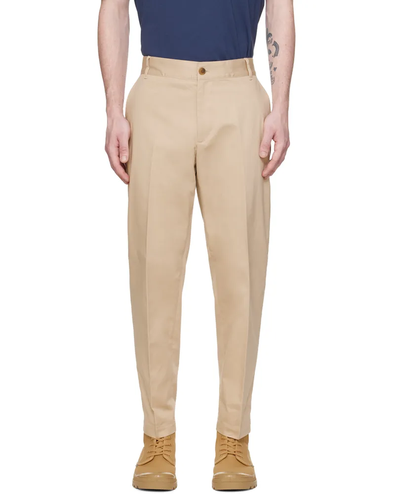 Kitsuné Beige Straight Trousers P218