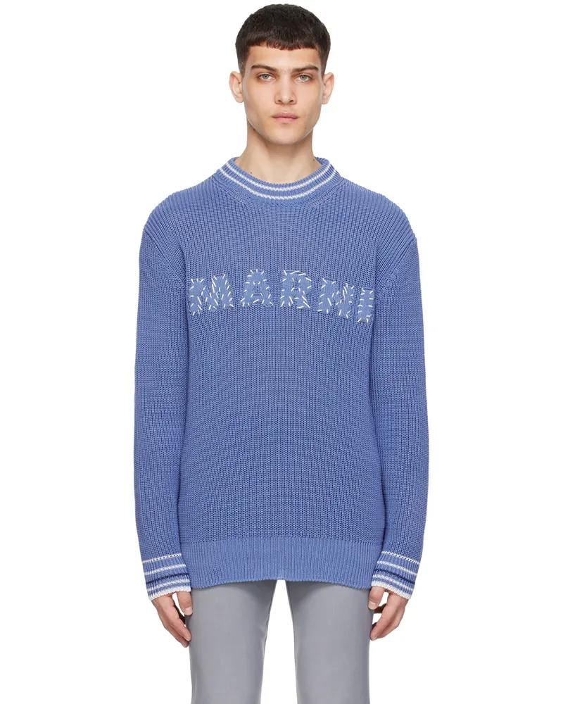 Marni Navy Patches Sweater 00b37