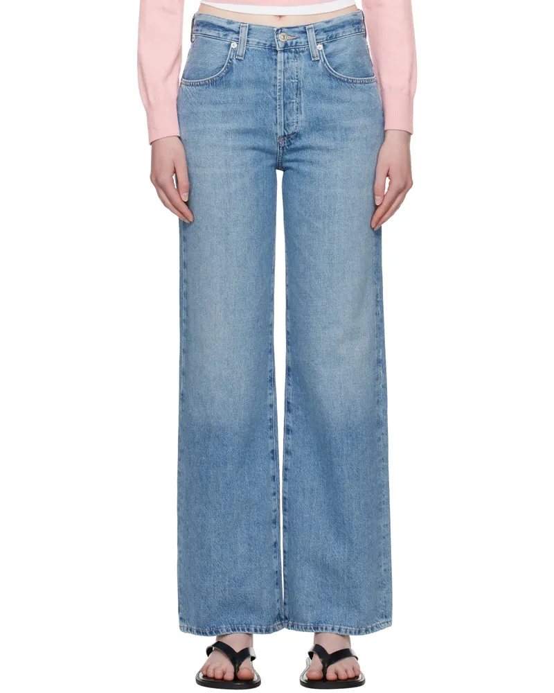 Citizens of humanity Blue Annina High Rise Wide Leg 33 Jeans Meuse