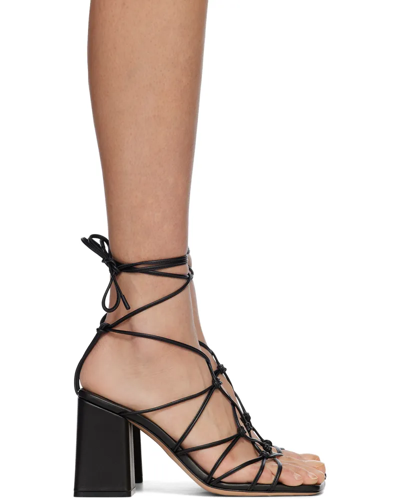 Gianvito Rossi Black Minas Heeled Sandals Black
