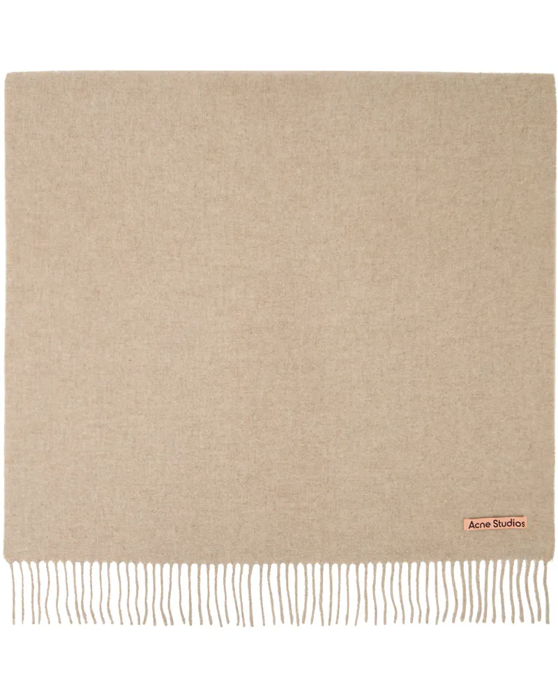 Acne Studios Beige Oversized Fringe Scarf 633