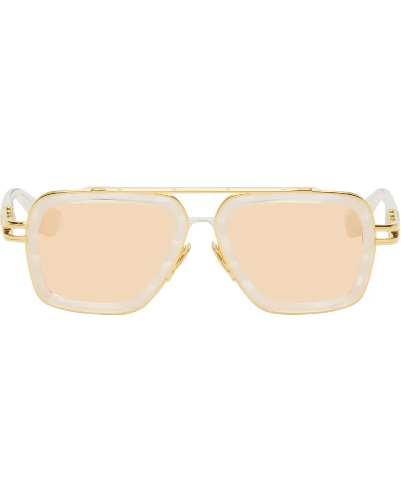 DITA Gold & White LXN-EVO Sunglasses White