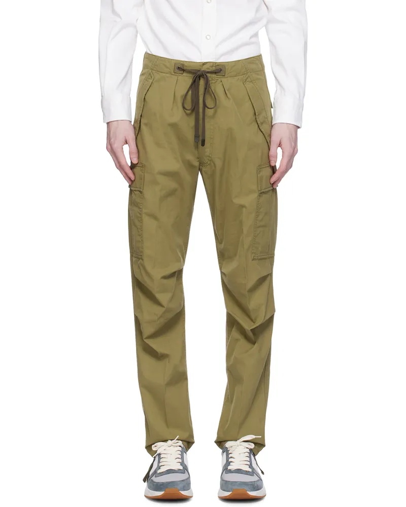 Tom Ford Green Enzyme Cargo Pants Sage