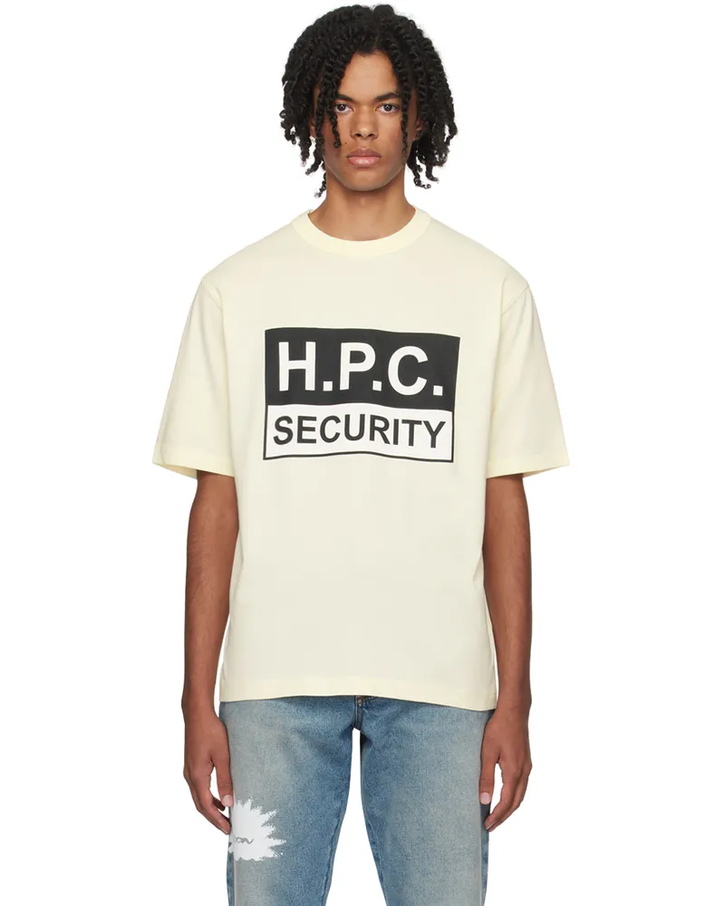 Heron Preston Off-White 'H.P.C. Security' T-Shirt Ivory