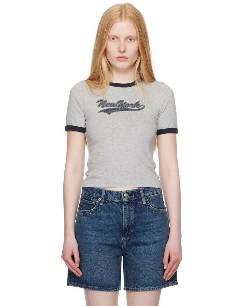 Rag & Bone Gray Mica Ringer T-shirt Hthrg