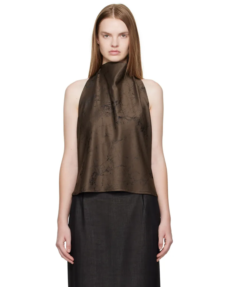 La Collection Brown Jeanne Top Khaki