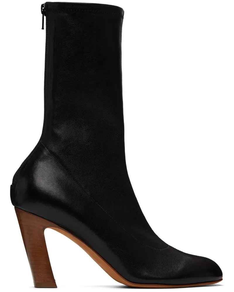 KHAITE Black 'The Apollo' Heel Boots 200