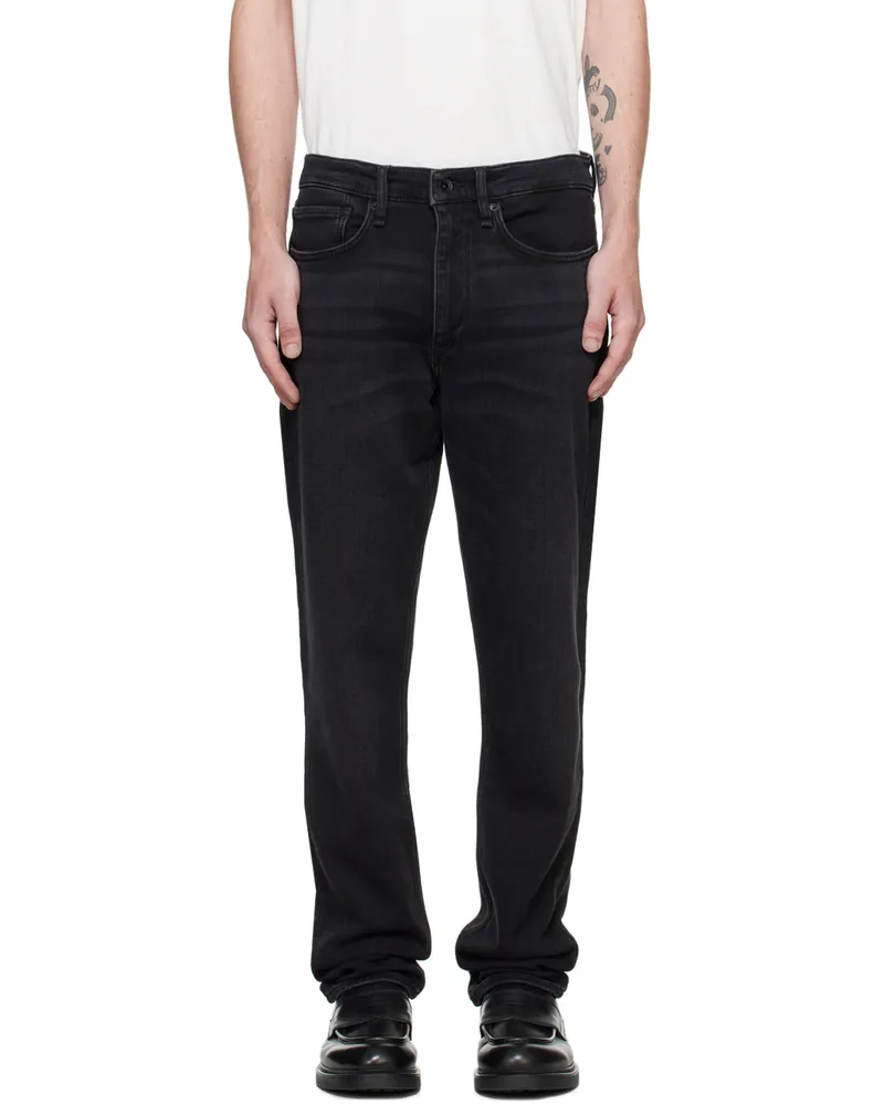 Rag & Bone Black Fit 2 Slim Jeans Washed