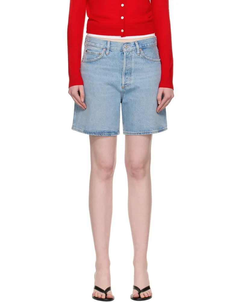 AGOLDE Blue Dame Denim Shorts Coax