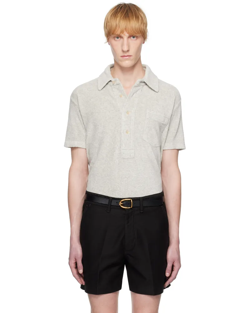 Tom Ford Gray Towelling Polo Light