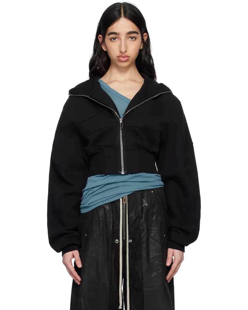 DRKSHDW by Rick Owens Black Hollywood Collage Hoodie 09