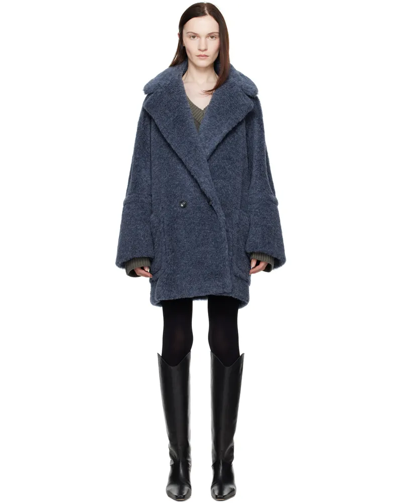Max Mara Blue Tedgirl Coat 001