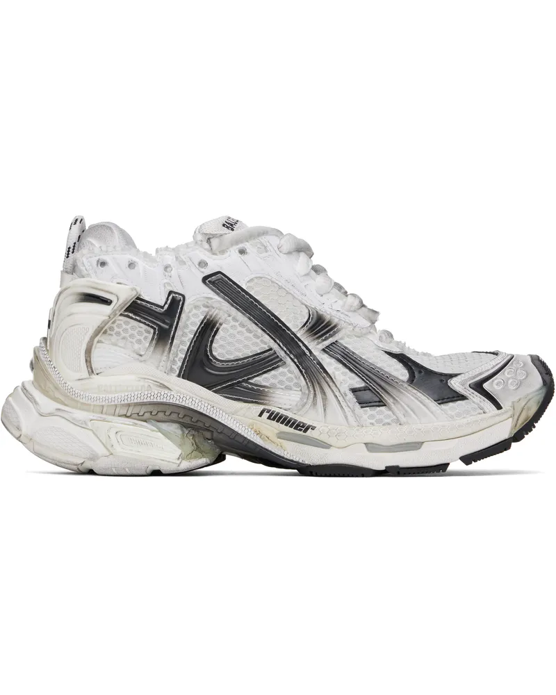 Balenciaga White & Black Runner Gradient Sneakers 9010