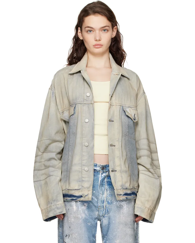 Acne Studios Blue Oversized Fit Denim Jacket 228