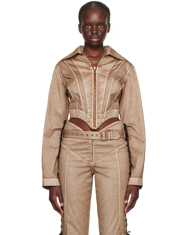 Jean Paul Gaultier Brown KNWLS Edition Jacket 6003