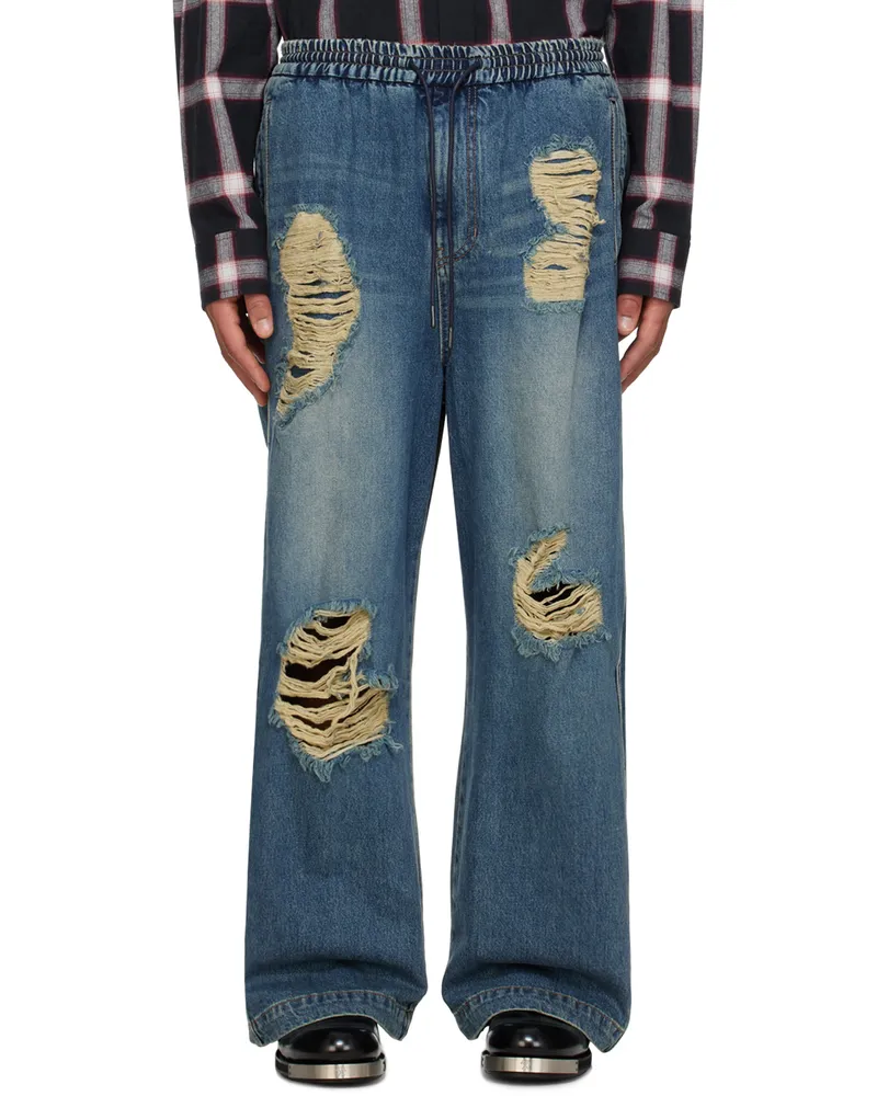 JUUN.J Blue Distressed Jeans P