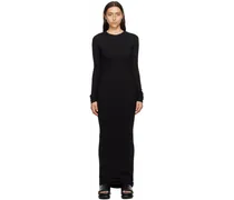 Black Crewneck Maxi Dress