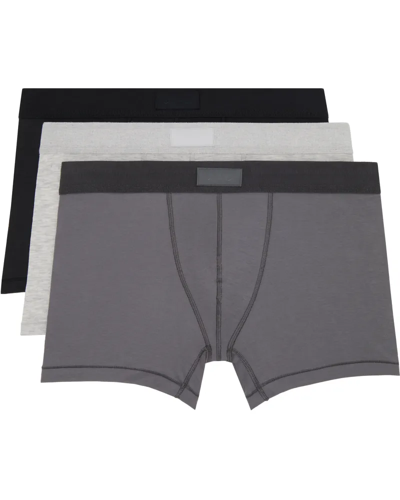 SKIMS Three-Pack Multicolor SKIMS Cotton 3 Boxer Briefs Heather