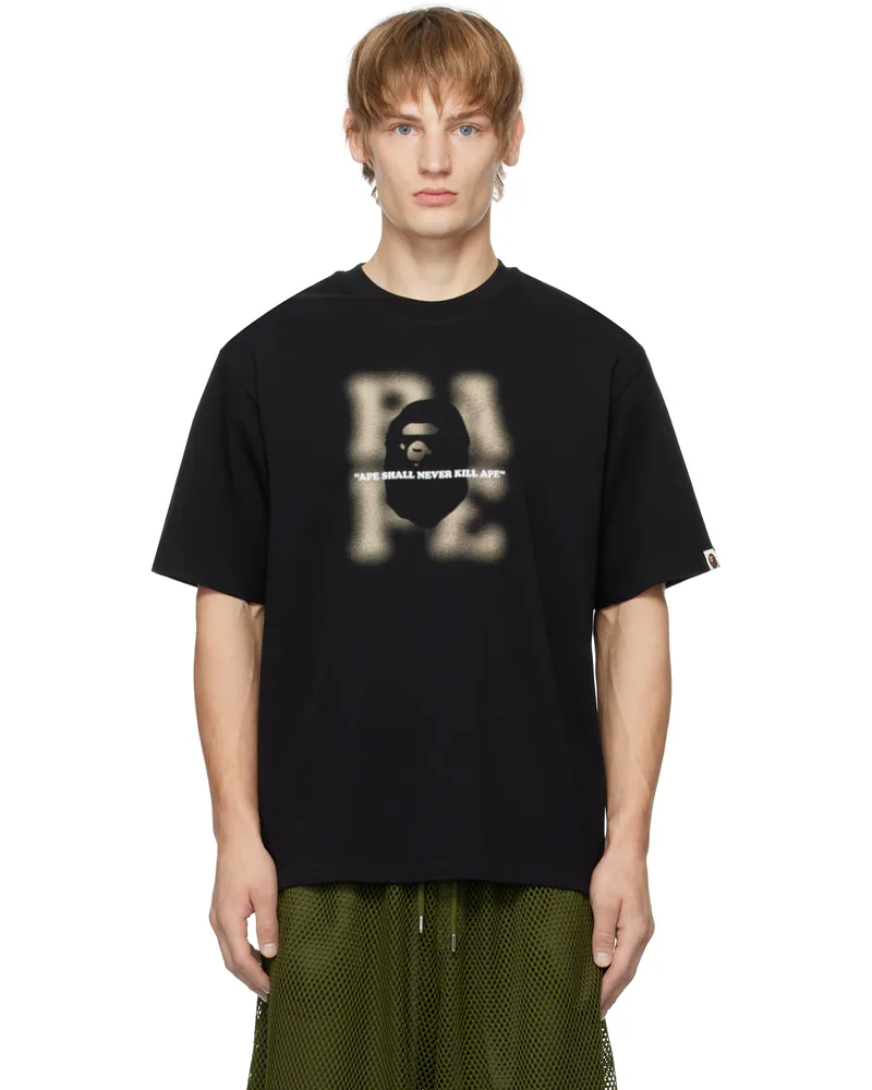 BAPE Black Blur Logo T-shirt Black