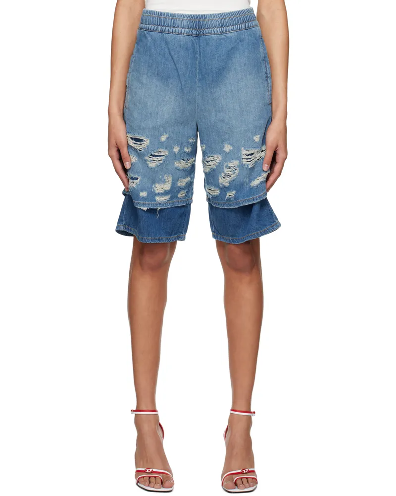 Diesel Blue D-Horty Shorts 01