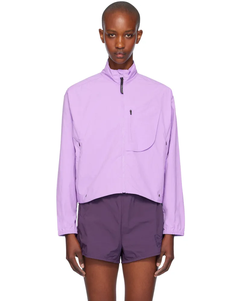 District Vision Purple Cropped Recycled DWR Jacket Lilac